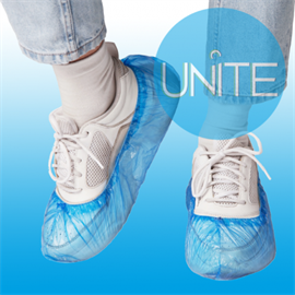 Бахилы UNITE "Эконом +" 2,0 гр, Синие  ПНД Размер 40*15 см 2374